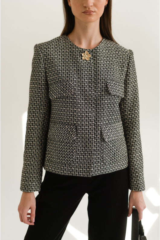 Жакет из твидовой ткани в стиле Coco Chanel